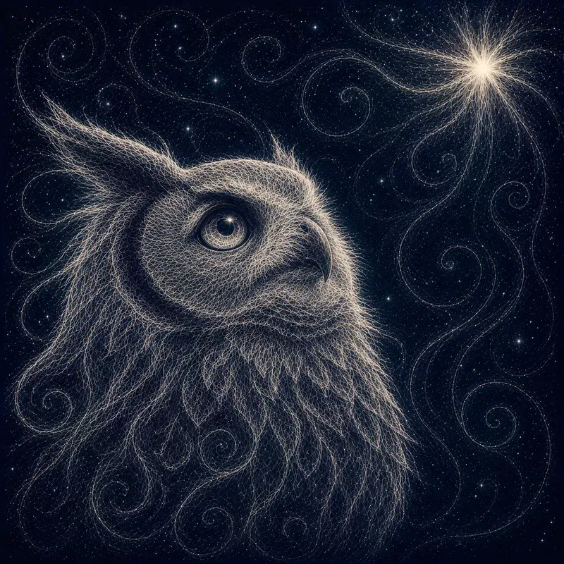 Threads Of Starlight Ethereal Lineart