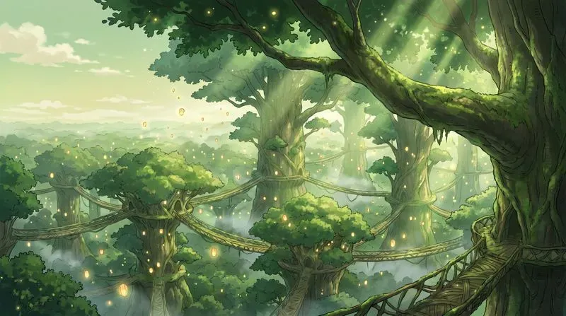 Anime Worldbuilding Background Art