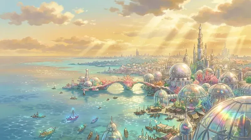 Anime Worldbuilding Background Art