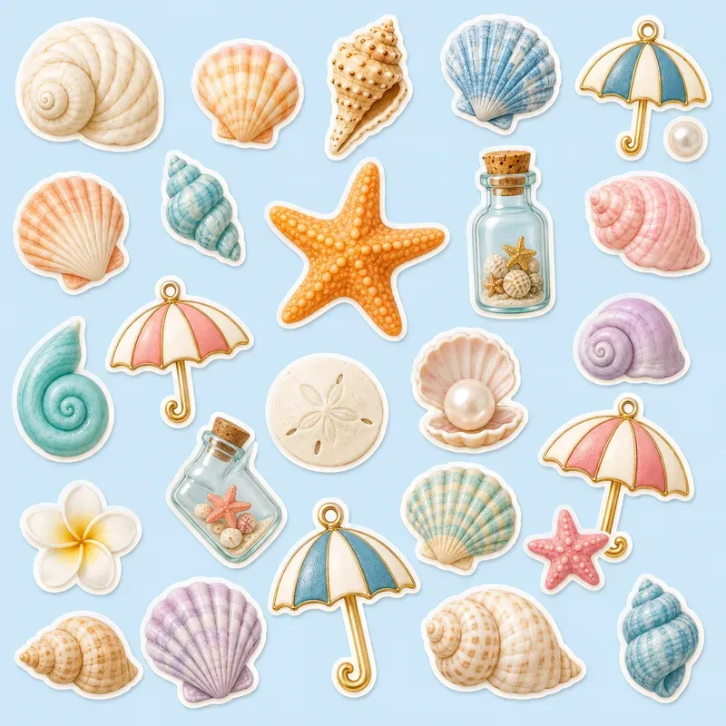 Cute Aesthetic Flat Lay Sticker Cliparts