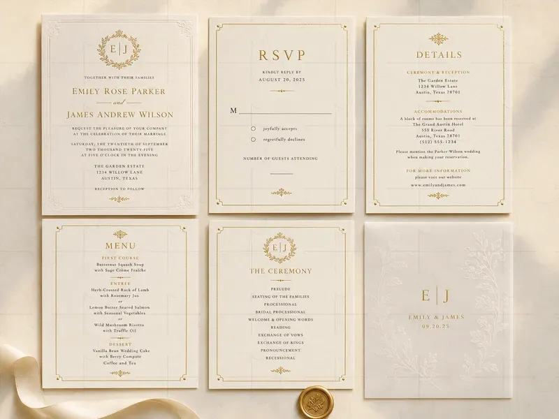 Wedding Stationery Mockup Card Sets Gpts