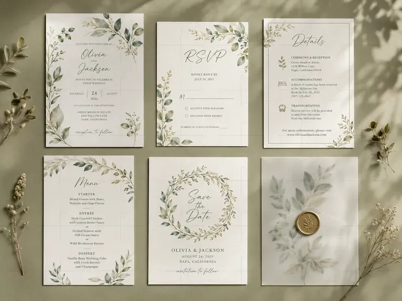 Wedding Stationery Mockup Card Sets Gpts