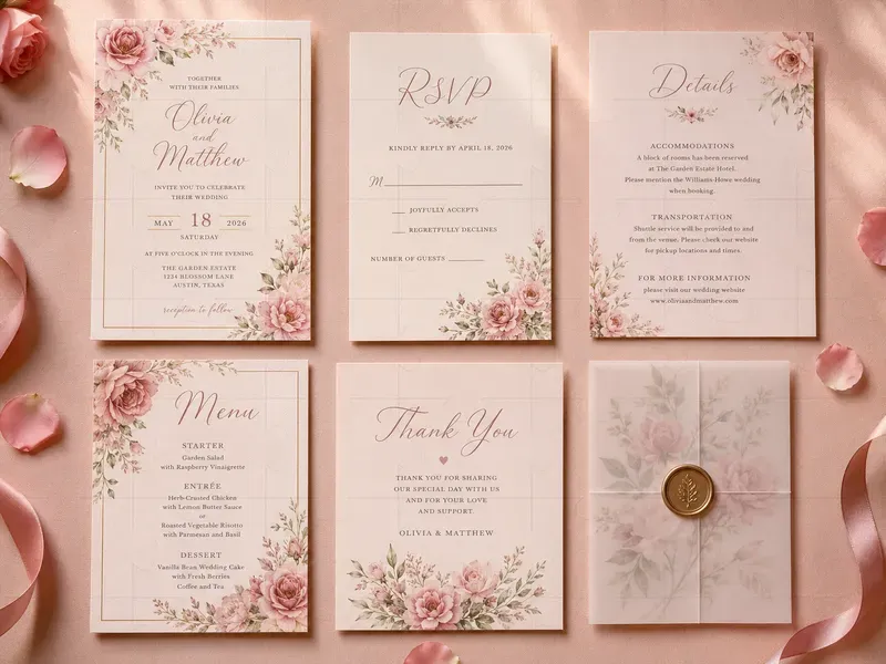Wedding Stationery Mockup Card Sets Gpts