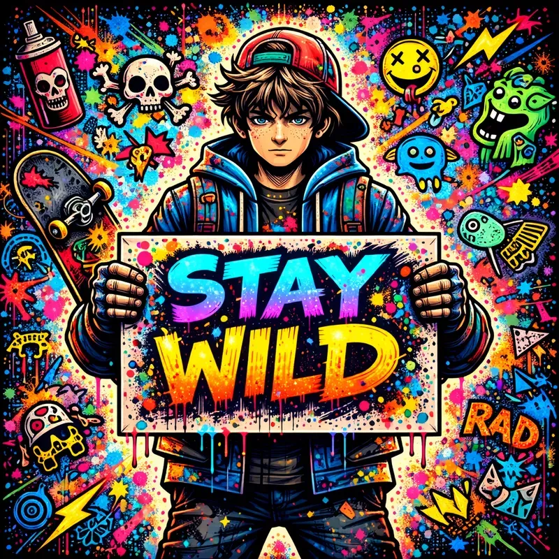 Urban Graffiti Collage Poster Generator