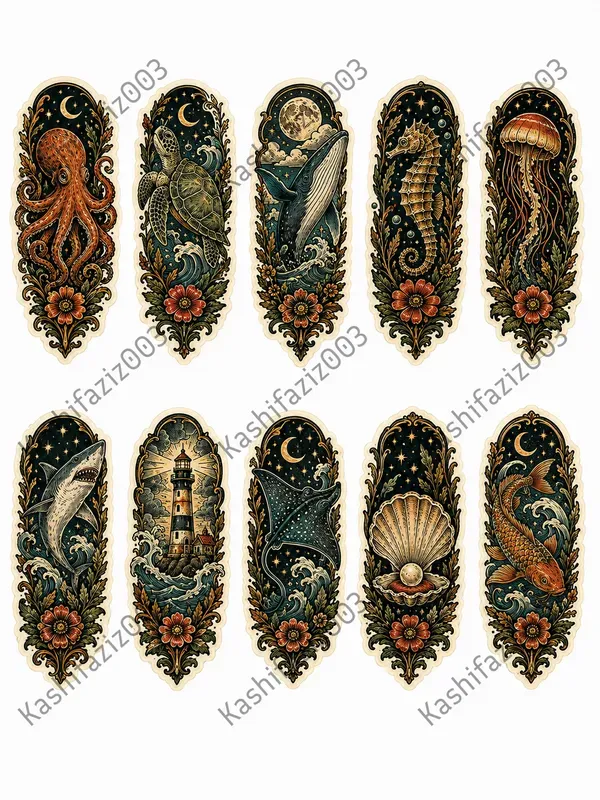 Vintage Western Traditional Tattoo Flashes