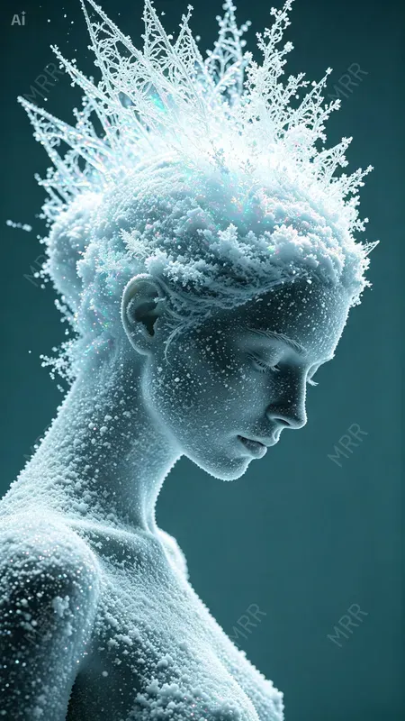 Icy Particle Bust Sculptures
