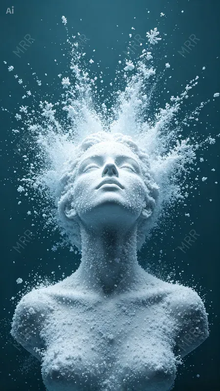 Icy Particle Bust Sculptures