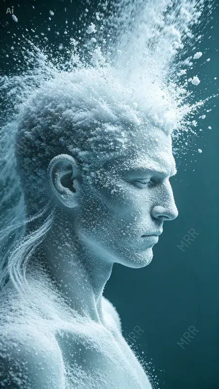 Icy Particle Bust Sculptures