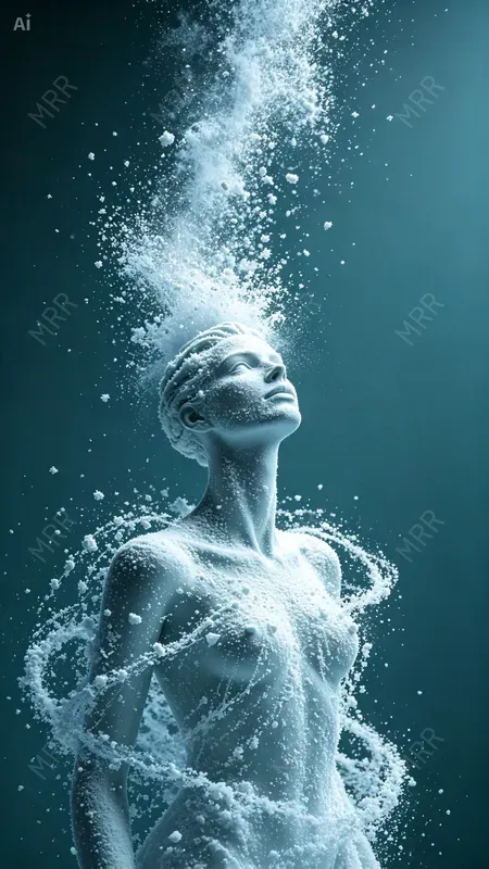 Icy Particle Bust Sculptures