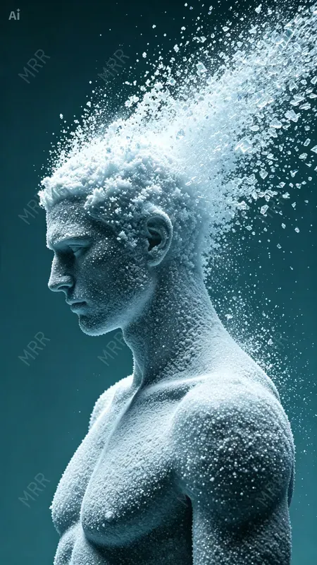Icy Particle Bust Sculptures