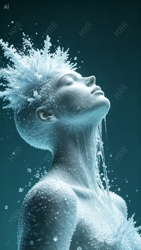 Icy Particle Bust Sculptures