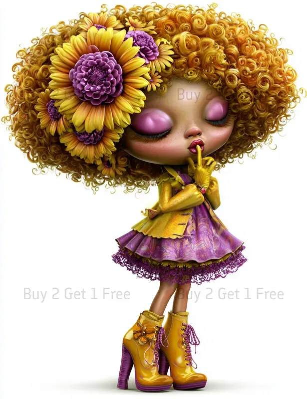 Marigold Whisper Girl Clipart