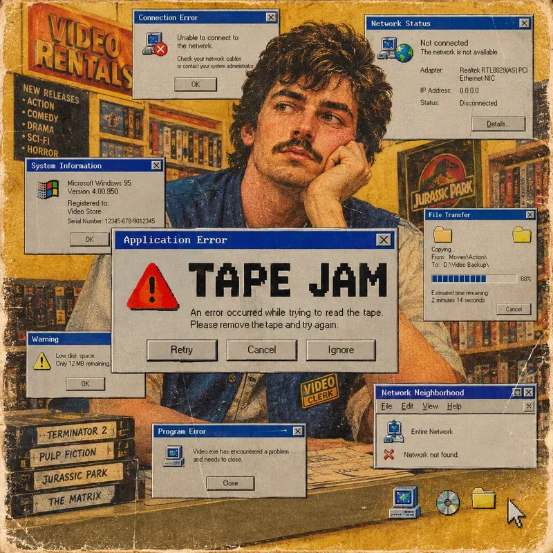 Retro Error Message Portraits