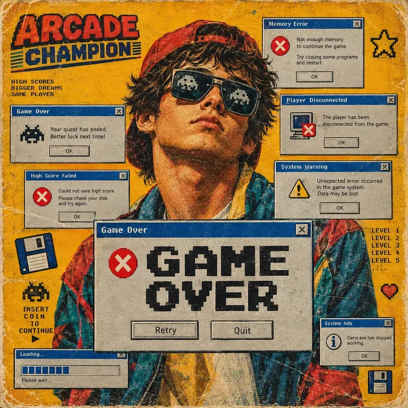 Retro Error Message Portraits