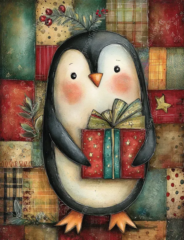 Christmas Plaid Junk Journal Pages