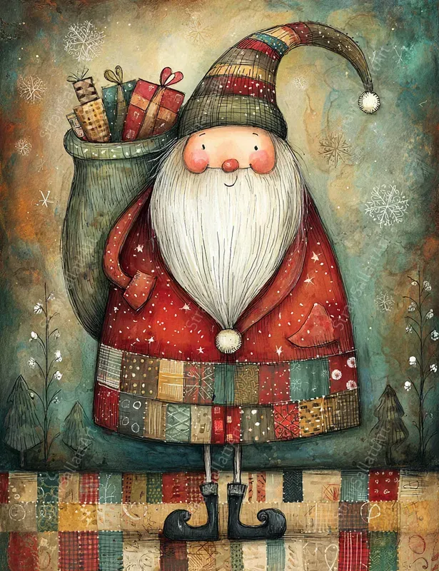 Christmas Plaid Junk Journal Pages