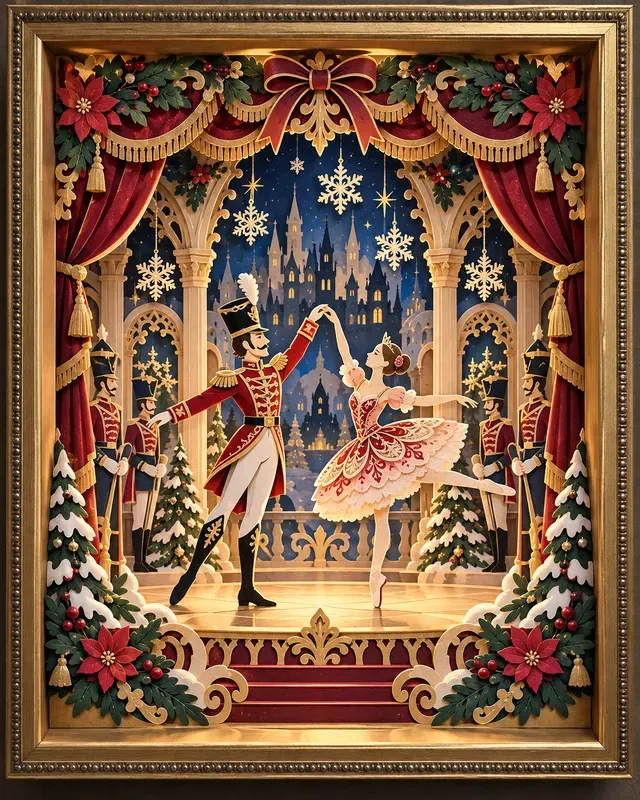 Christmas Layered Paper Shadow Boxes
