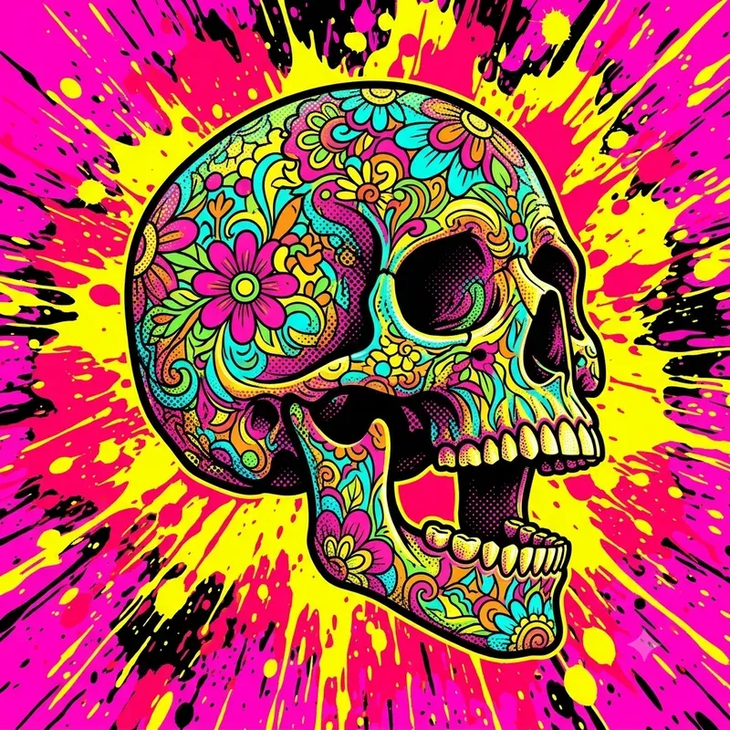 Psychedelic Neon Pop Art