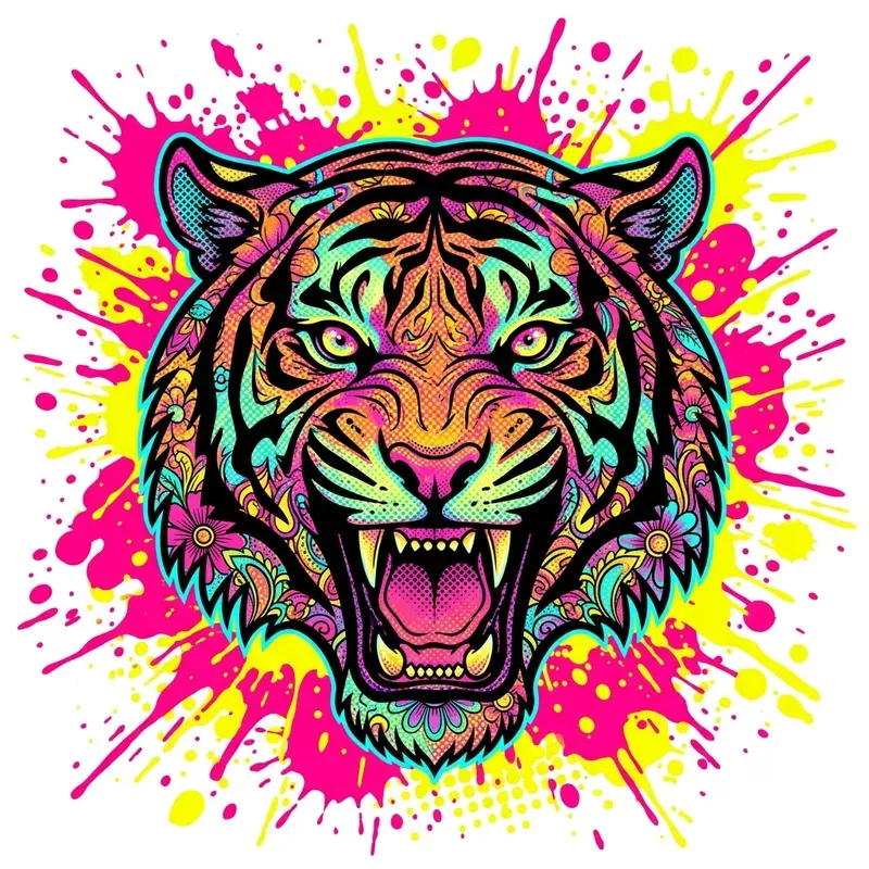 Psychedelic Neon Pop Art