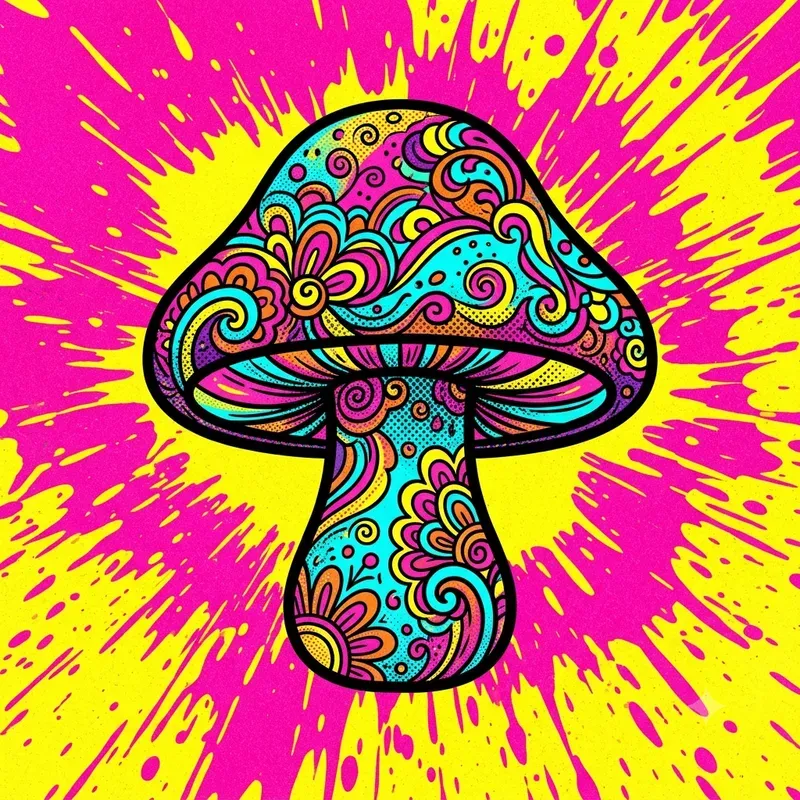 Psychedelic Neon Pop Art
