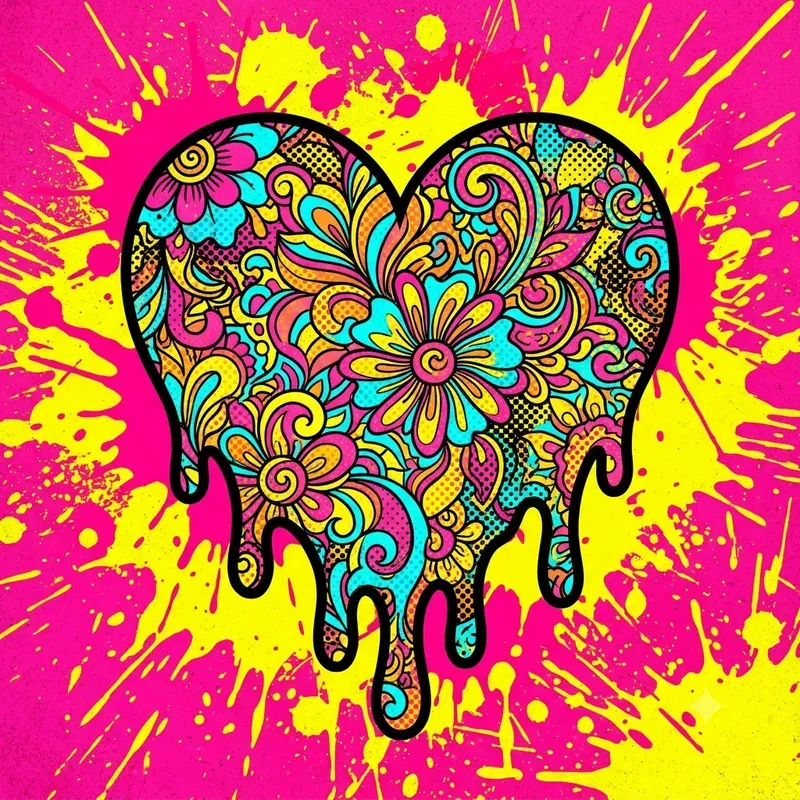 Psychedelic Neon Pop Art