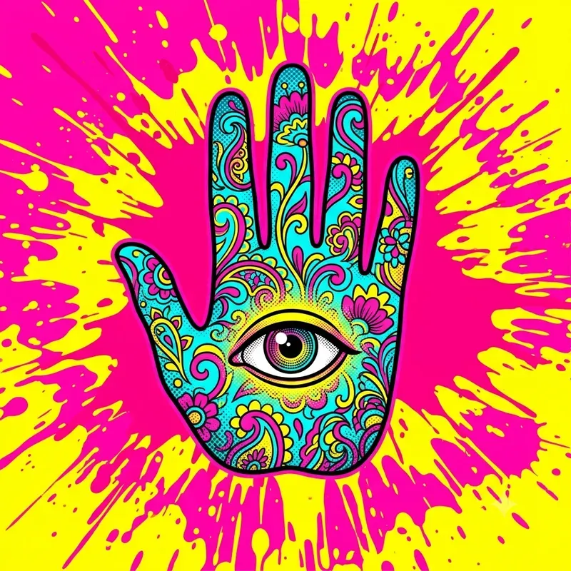 Psychedelic Neon Pop Art