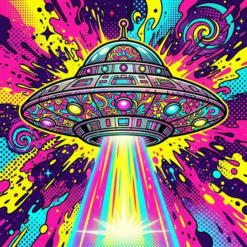 Psychedelic Neon Pop Art