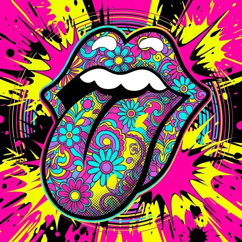 Psychedelic Neon Pop Art