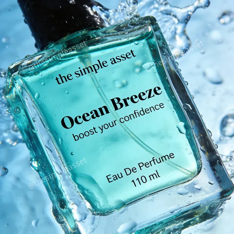 Realistic Perfume Bottle Photoshoots