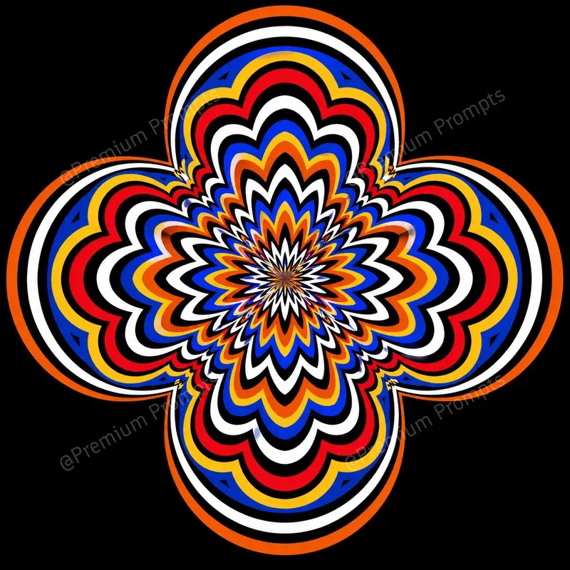 Optical Illusions Colorful Mandalas Art