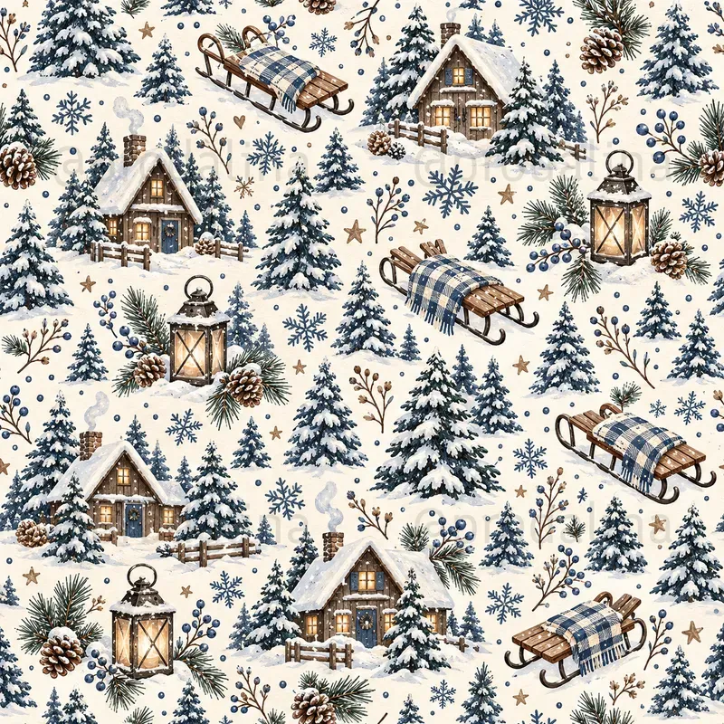 Cozy Snow Days Seamless Patterns