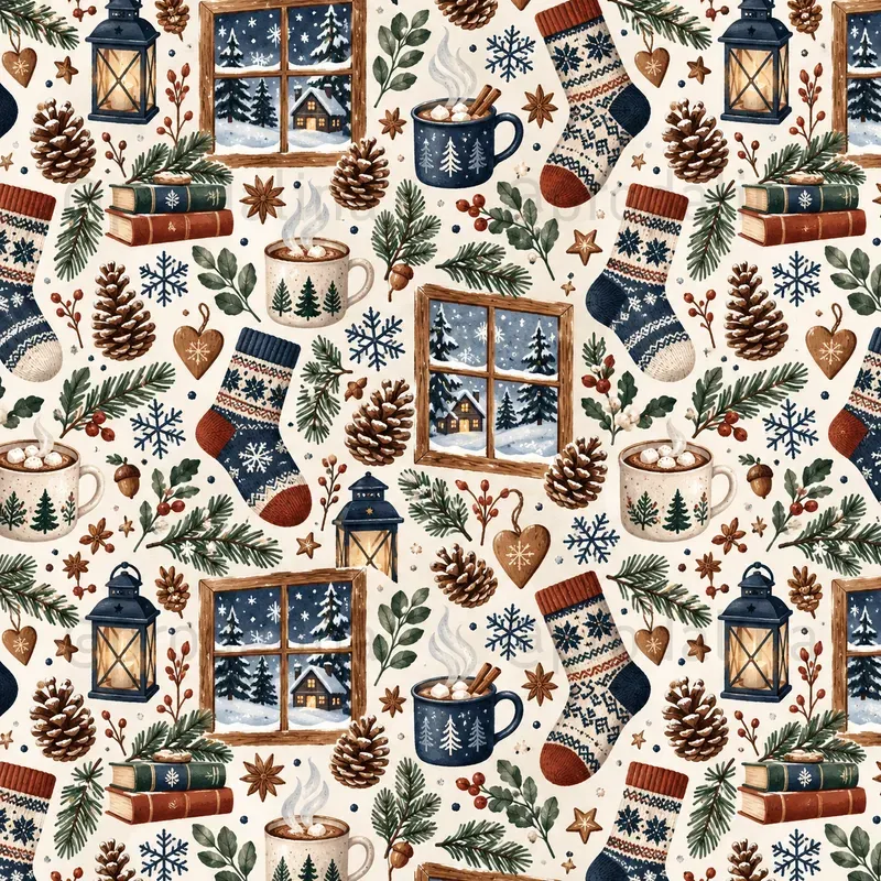 Cozy Snow Days Seamless Patterns