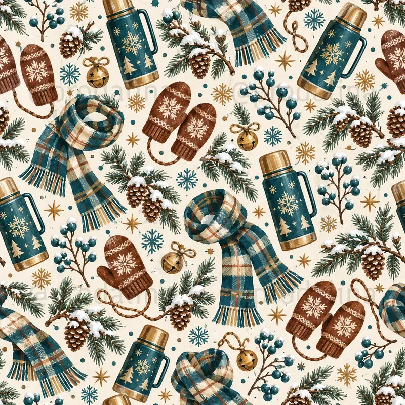 Cozy Snow Days Seamless Patterns
