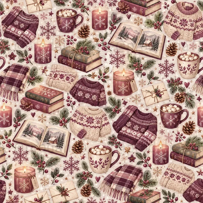 Cozy Snow Days Seamless Patterns