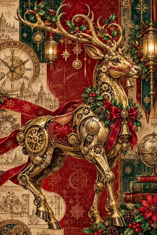 Victorian Steampunk Christmas Ephemera