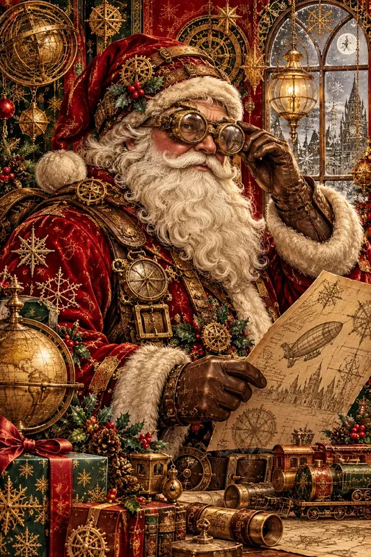Victorian Steampunk Christmas Ephemera