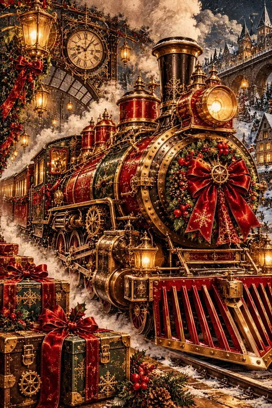 Victorian Steampunk Christmas Ephemera