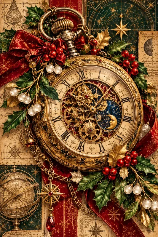 Victorian Steampunk Christmas Ephemera