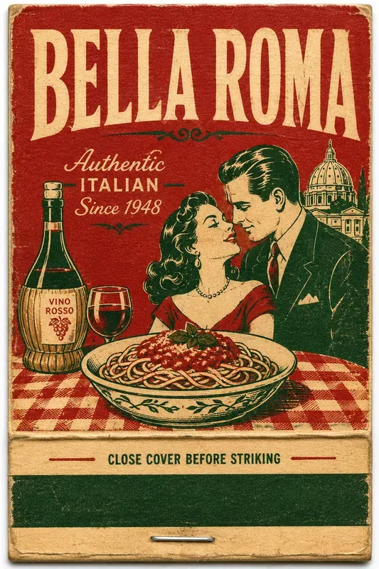 Retro Matchbook Cover Generator