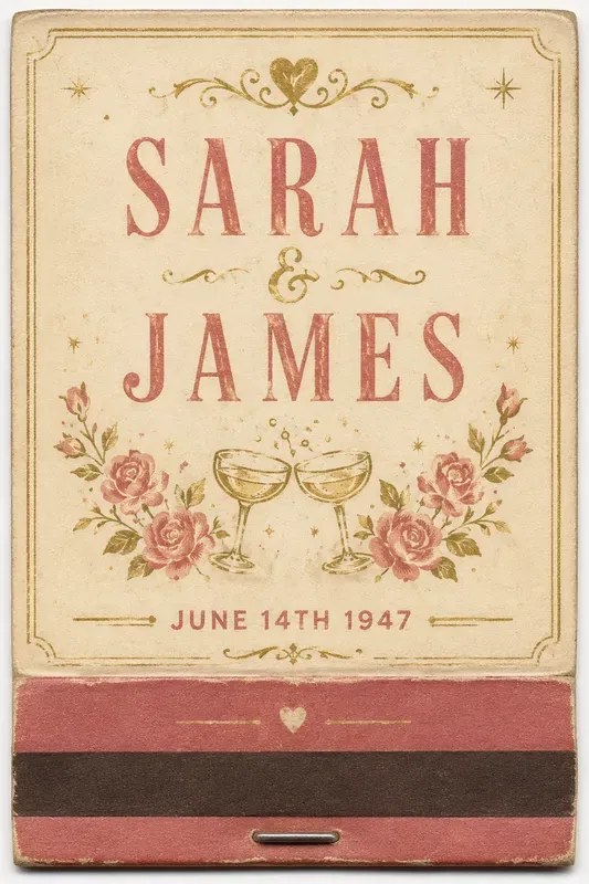 Retro Matchbook Cover Generator
