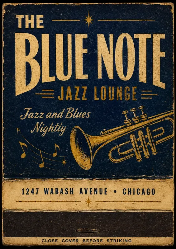 Retro Matchbook Cover Generator