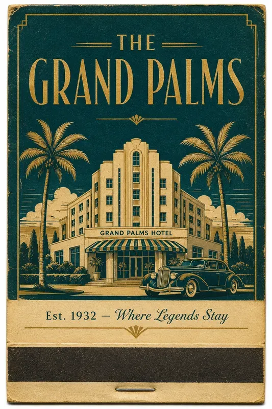 Retro Matchbook Cover Generator