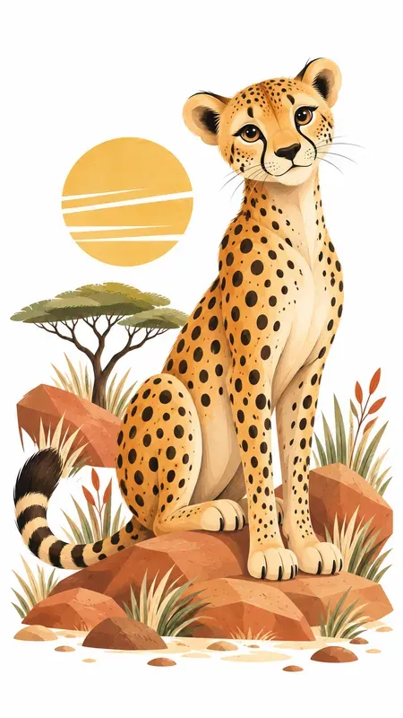 African Bush Animals Postcards