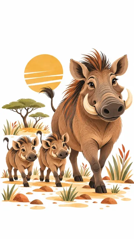 African Bush Animals Postcards