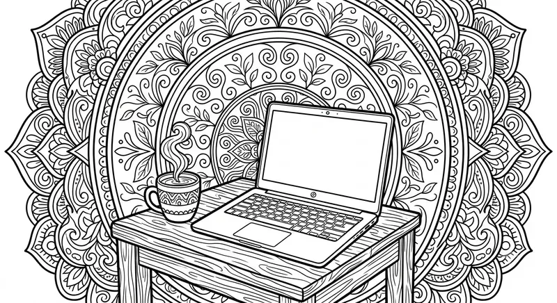 Calm Desk Mindful Coloring Page Makers