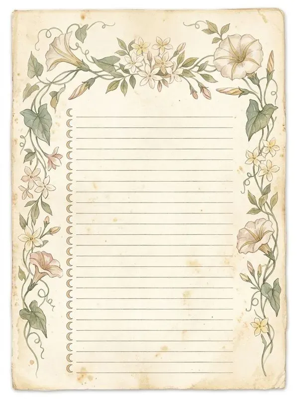 Summer Botanical Vintage Journal Pages