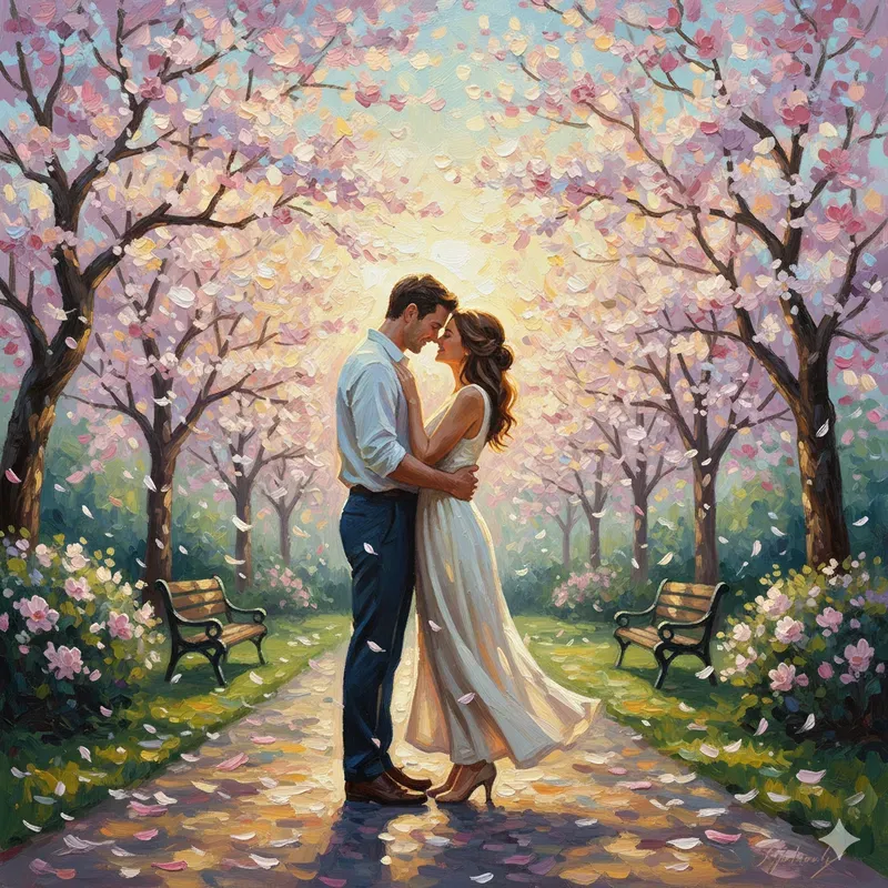 Cinematic Romantic Oil Paintings