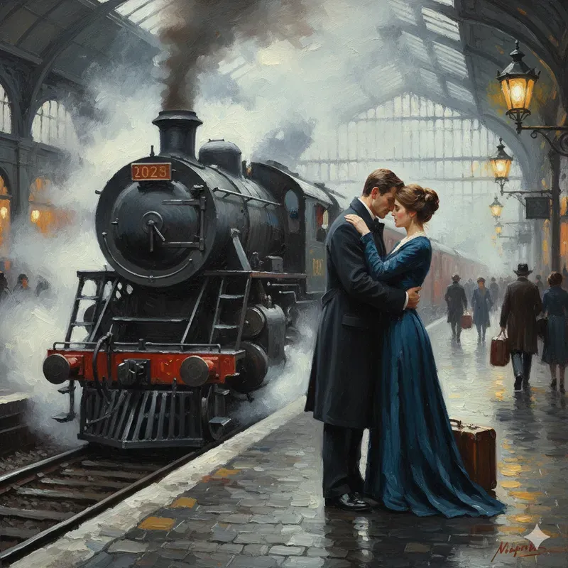 Cinematic Romantic Oil Paintings