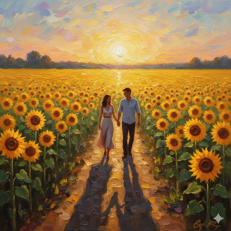Cinematic Romantic Oil Paintings