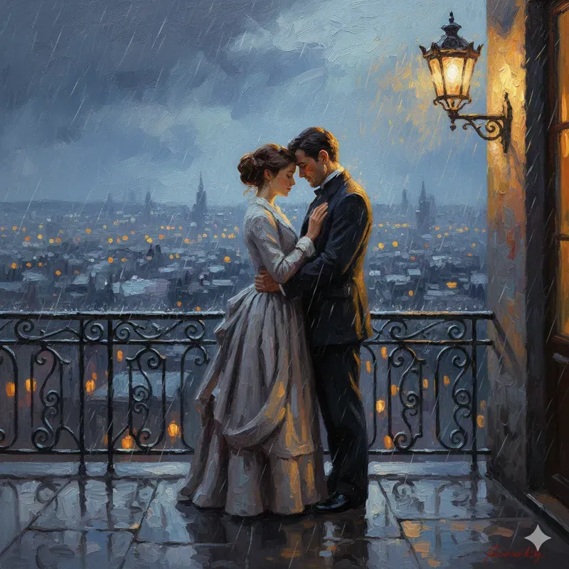 Cinematic Romantic Oil Paintings